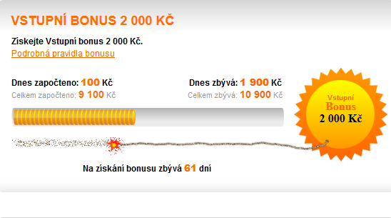 Podmínky Chance vstupní bonus Podmínky pro užívání Chance vstupní bonus