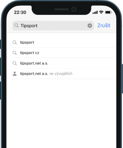 Tipsport mobilní aplikace iOS - krok 2