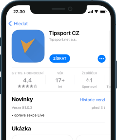 Tipsport mobilní aplikace iOS - krok 3